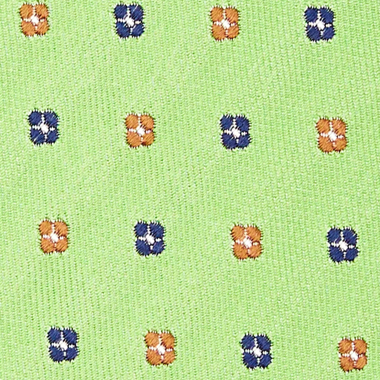 CRAVATTA SARTORIALE IN SETA JACQUARD VERDE CHIARO Microfantasia fiore