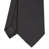 CRAVATTA SARTORIALE IN SETA JACQUARD NERA Tinta unita