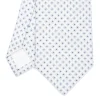 CRAVATTA SARTORIALE IN SETA JACQUARD BIANCA Microfantasia fiore