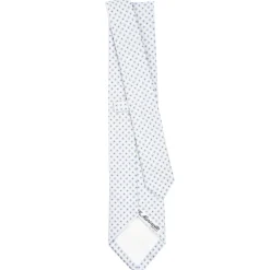 CRAVATTA SARTORIALE IN SETA JACQUARD BIANCA Microfantasia fiore