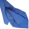 CRAVATTA SARTORIALE 9 PIEGHE IN SETA BLUETTE Microfantasia fiore