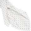 CRAVATTA SARTORIALE 5 PIEGHE IN SETA BIANCA Microfantasia fiore