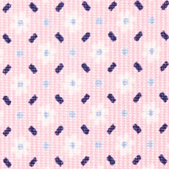 CRAVATTA SARTORIALE 5 PIEGHE IN SETA ROSA Microfantasia fiore