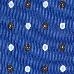 CRAVATTA SARTORIALE 9 PIEGHE IN SETA BLU Microfantasia fiore