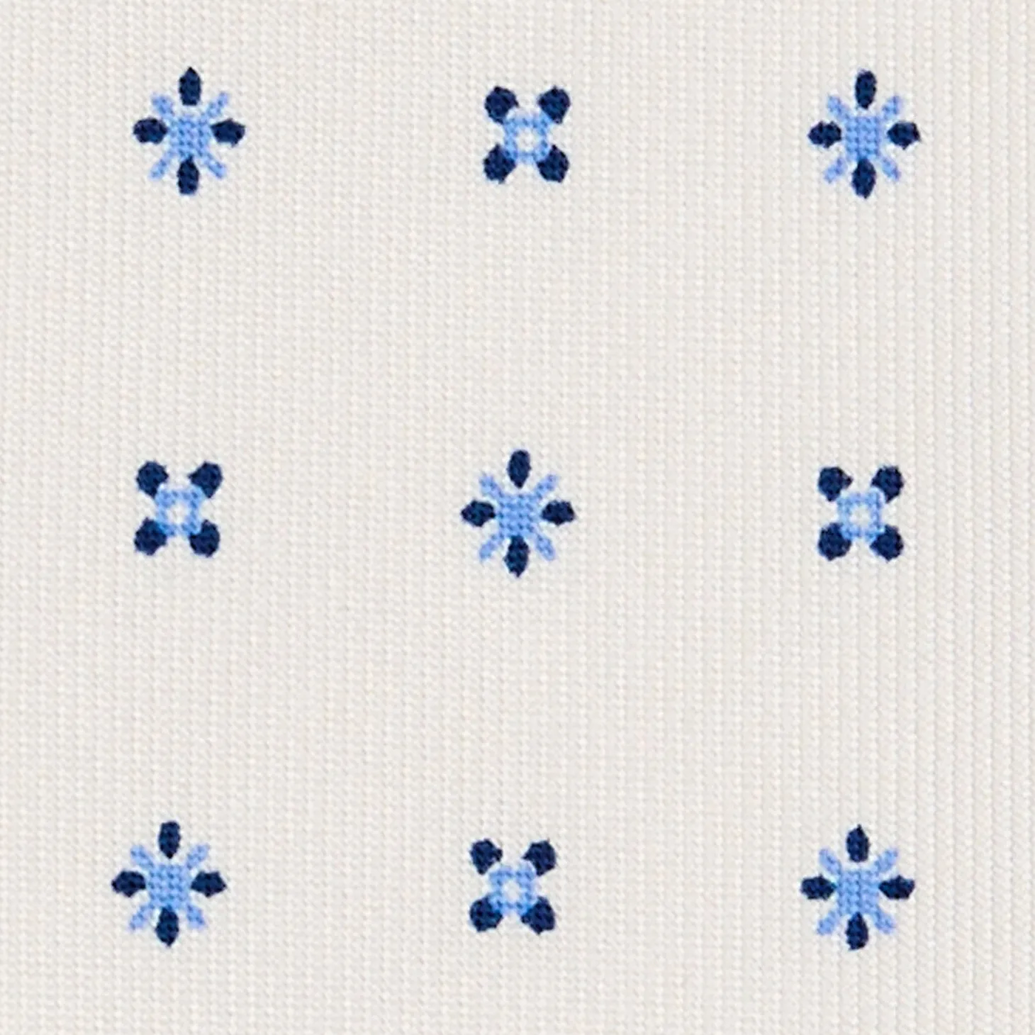 CRAVATTA SARTORIALE 9 PIEGHE IN SETA BIANCA Microfantasia fiore