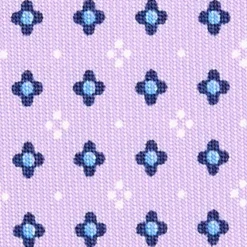 CRAVATTA SARTORIALE 5 PIEGHE IN SETA LILLA Microfantasia fiore