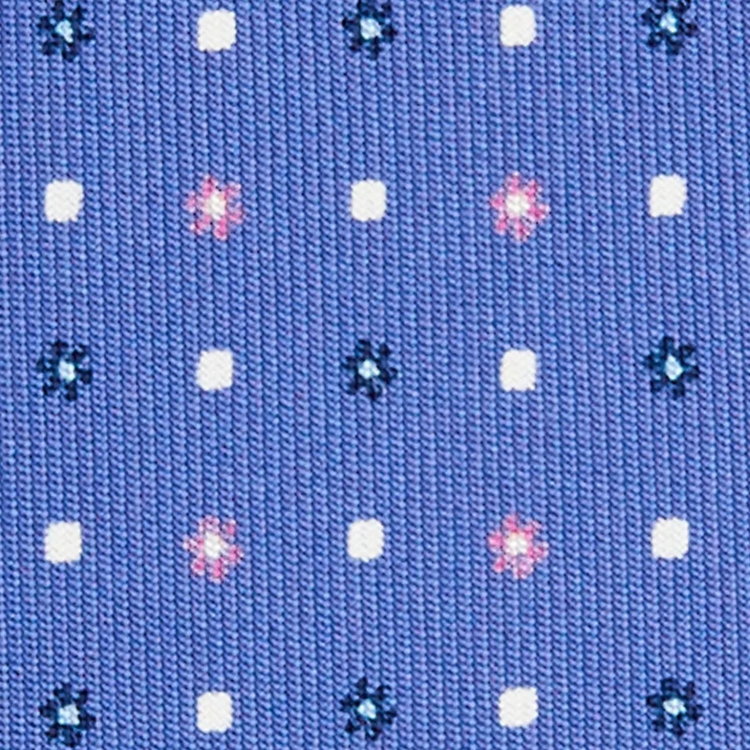 CRAVATTA SARTORIALE 9 PIEGHE IN SETA AZZURRO POLVERE Microfantasia fiore