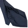 CRAVATTA SARTORIALE 9 PIEGHE IN SETA BLU SCURO Microfantasia fiore