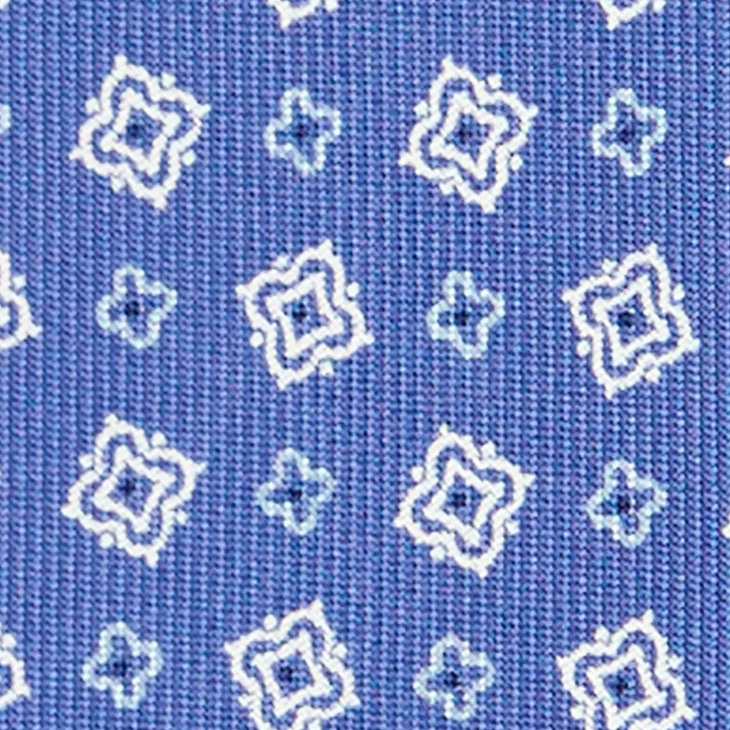 CRAVATTA SARTORIALE 9 PIEGHE IN SETA AZZURRO POLVERE Microfantasia fiore