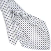 CRAVATTA SARTORIALE 9 PIEGHE IN SETA BIANCA Microfantasia fiore