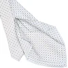 CRAVATTA SARTORIALE 5 PIEGHE IN SETA BIANCA Microfantasia fiore