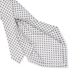 CRAVATTA SARTORIALE 5 PIEGHE IN SETA BIANCA Microfantasia fiore