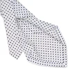 CRAVATTA SARTORIALE 5 PIEGHE IN SETA BIANCA Microfantasia fiore
