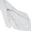 CRAVATTA SARTORIALE 5 PIEGHE IN SETA BIANCA Microfantasia fiore