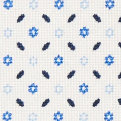 CRAVATTA SARTORIALE 5 PIEGHE IN SETA BIANCA Microfantasia fiore