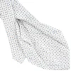 CRAVATTA SARTORIALE 5 PIEGHE IN SETA BIANCA Microfantasia fiore