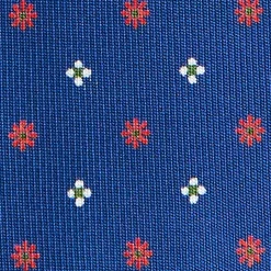 CRAVATTA SARTORIALE 5 PIEGHE IN SETA BLUETTE Microfantasia fiore