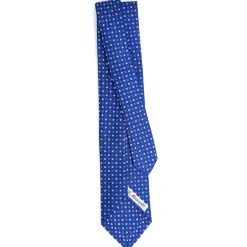 CRAVATTA SARTORIALE 5 PIEGHE IN SETA BLUETTE Microfantasia fiore