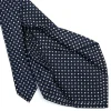 CRAVATTA SARTORIALE 5 PIEGHE IN SETA BLU SCUROMicrofantasia fiore