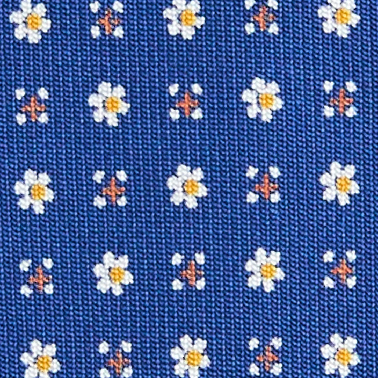 CRAVATTA SARTORIALE 5 PIEGHE IN SETA BLUMicrofantasia fiore