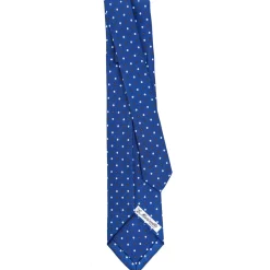 CRAVATTA SARTORIALE 5 PIEGHE IN SETA BLUMicrofantasia fiore