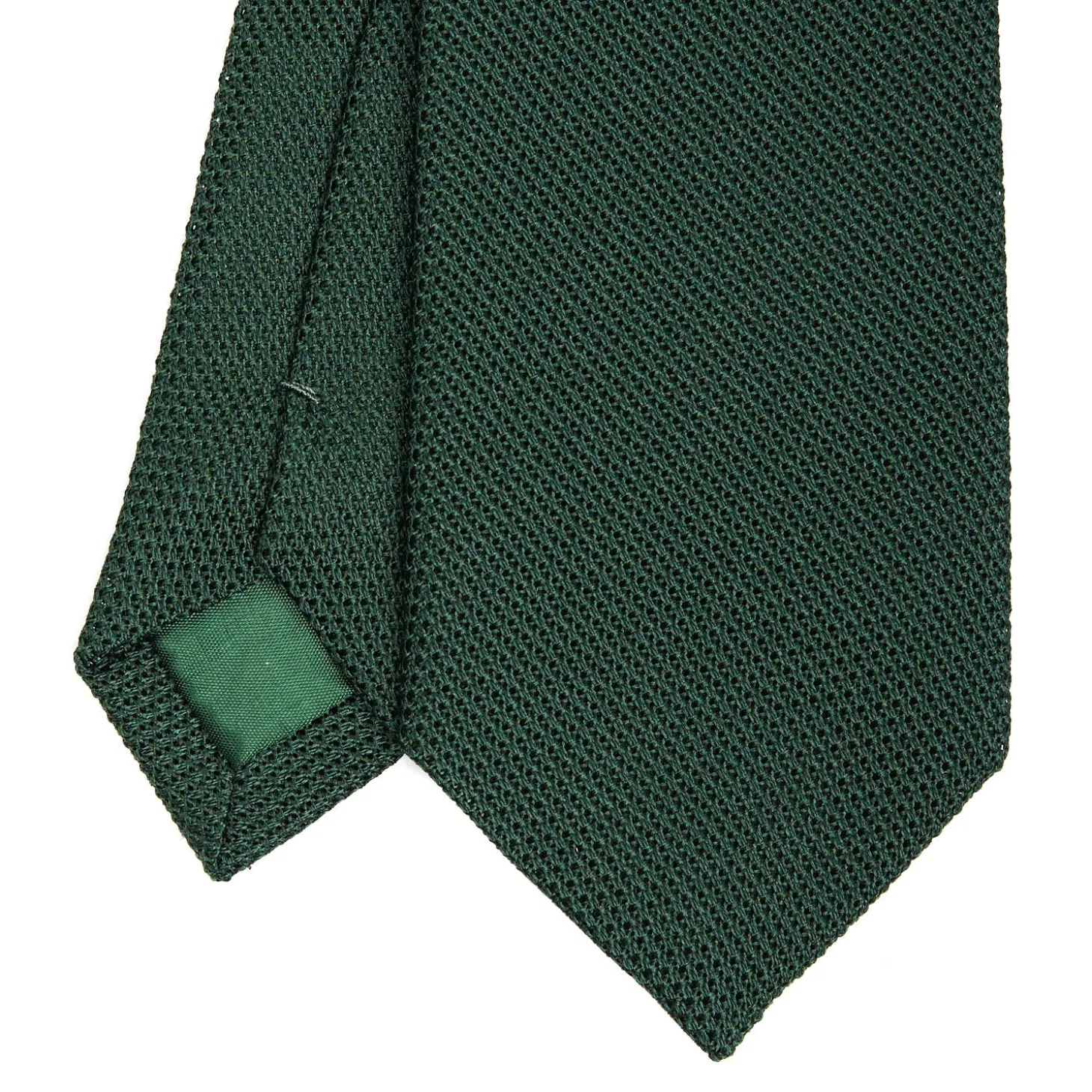 CRAVATTA SARTORIALE VERDE SCURO In garza di seta