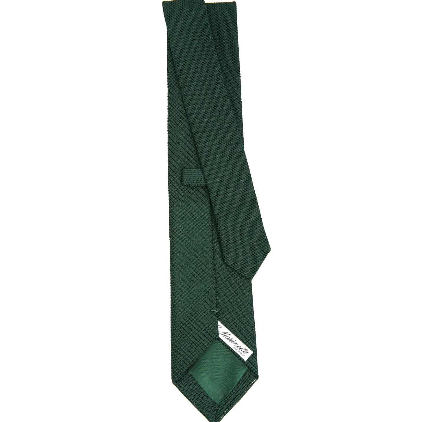 CRAVATTA SARTORIALE VERDE SCURO In garza di seta