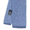 CRAVATTA TRICOT IN CASHMERE AZZURRO POLVERE Tinta unita