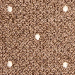 CRAVATTA TRICOT IN CASHMERE BEIGE Pois bianco