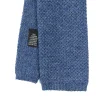 CRAVATTA TRICOT IN CASHMERE BLU Tinta unita