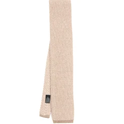 CRAVATTA TRICOT IN CASHMERE BEIGE Tinta unita