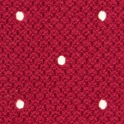 CRAVATTA TRICOT IN CASHMERE BORDEAUX Pois azzurro