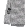 CRAVATTA TRICOT IN CASHMERE GRIGIO CHIARO Tinta unita