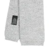 CRAVATTA TRICOT IN CASHMERE GRIGIO CHIARO Tinta unita