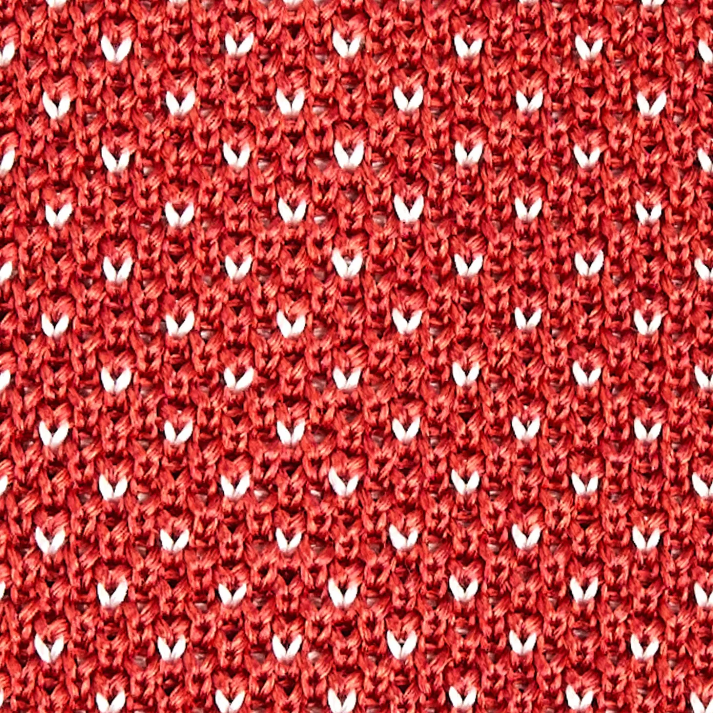 CRAVATTA TRICOT IN SETA ARANCIONE Microfantasia geometrica
