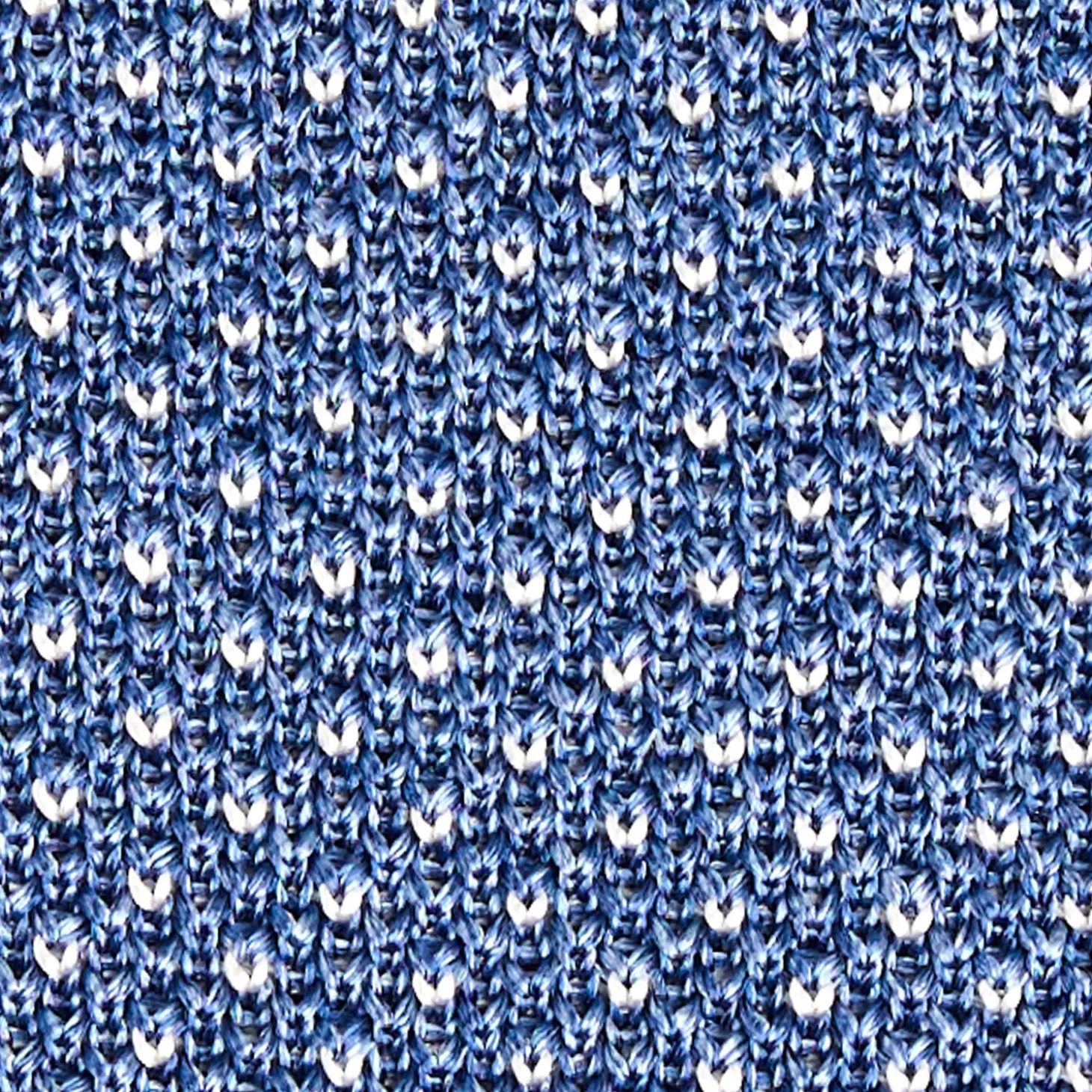 CRAVATTA TRICOT IN SETA AZZURRO POLVERE Microfantasia geometrica