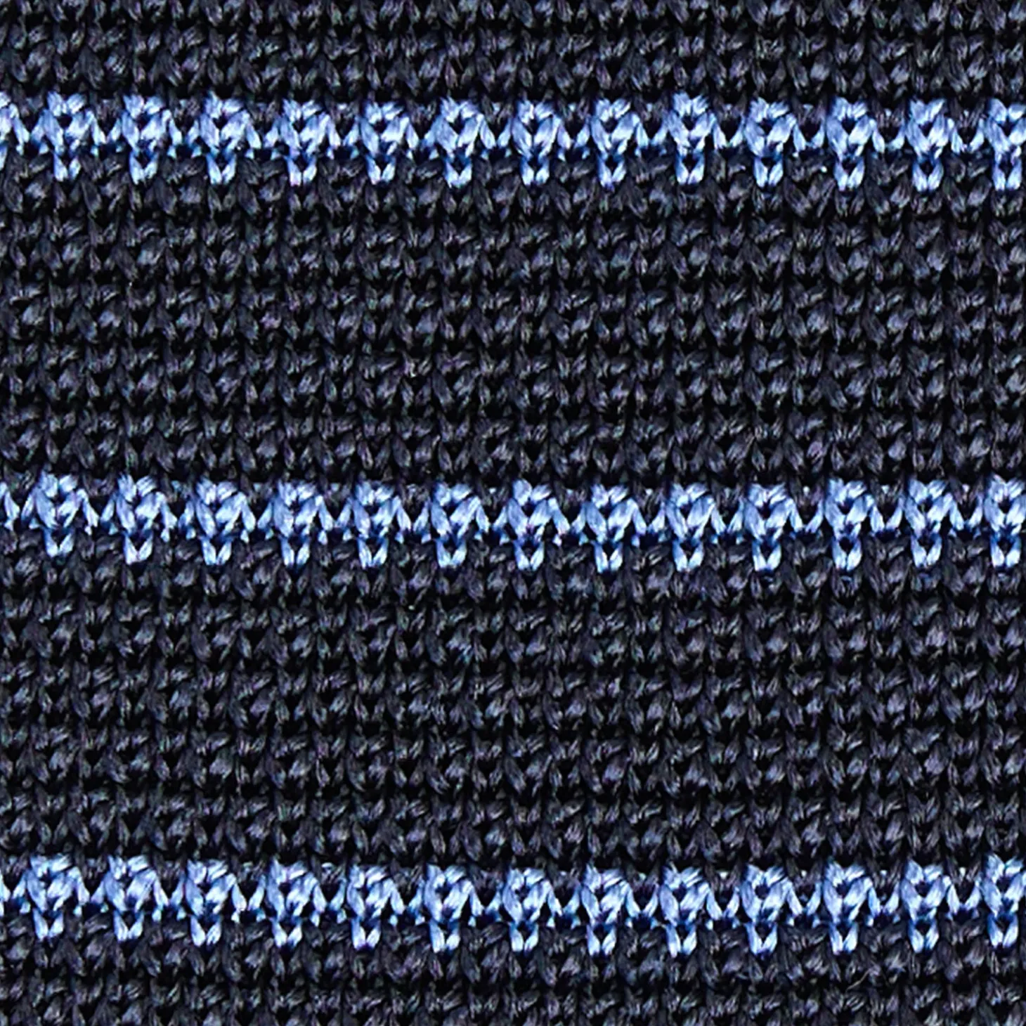 CRAVATTA TRICOT IN SETA BLU SCURO Rigata