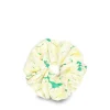 ELASTICO PER CAPELLI IN SETA VERDE Fantasia floreale