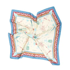 FOULARD BEIGE IN SETA E ORANGE FIBER Collezione orange fiber