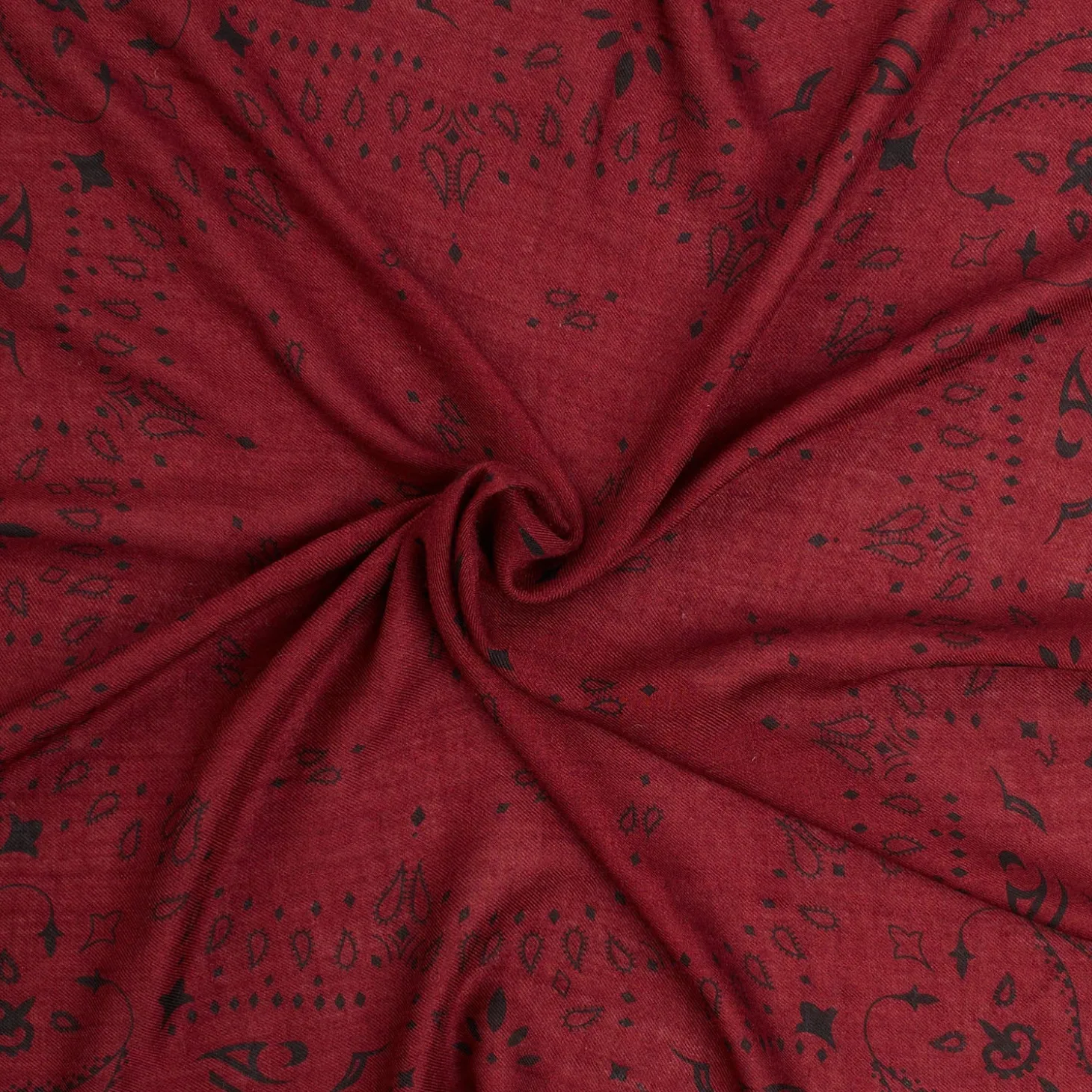 FOULARD IN LANA, CASHMERE E SETA 65 BORDEAUX Paisley