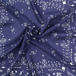 FOULARD IN LANA, CASHMERE E SETA 65 BLU SCURO Paisley
