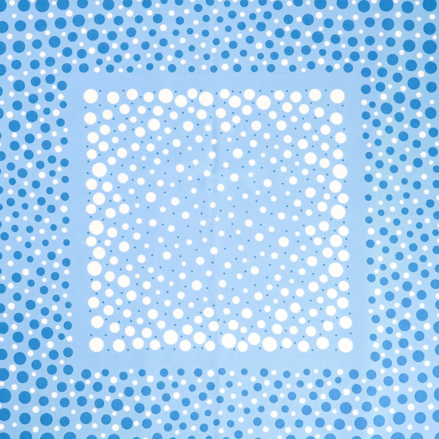 FOULARD IN SETA 65 AZZURRO Eleganza a pois