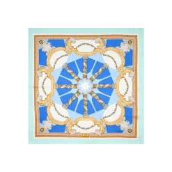 FOULARD IN SETA 90 AZZURRO Il chiostro di santa chiara