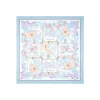 FOULARD IN SETA 90 AZZURRO La rosa canina