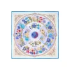 FOULARD IN SETA 90 AZZURRO La ruota delle stagioni