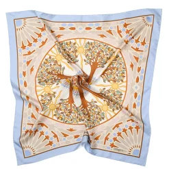 FOULARD IN SETA 90 AZZURRO Mosaico