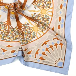 FOULARD IN SETA 90 AZZURRO Mosaico