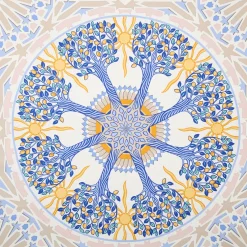 FOULARD IN SETA 90 AZZURRO Mosaico