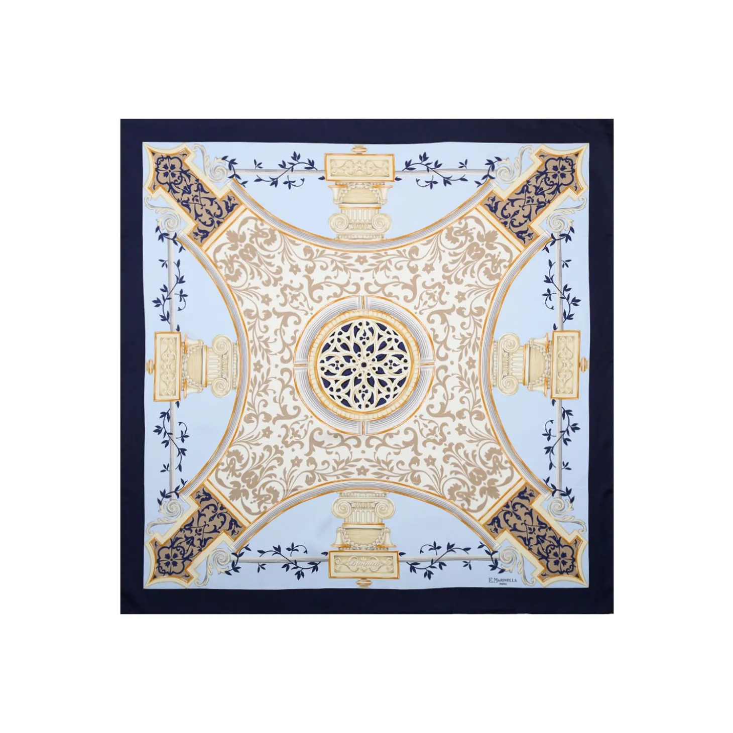 FOULARD IN SETA 90 BLU Divinita’