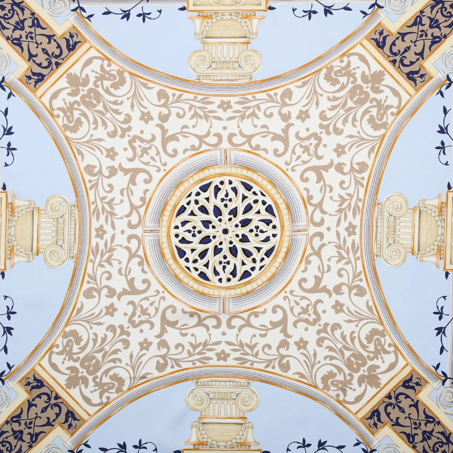FOULARD IN SETA 90 BLU Divinita’